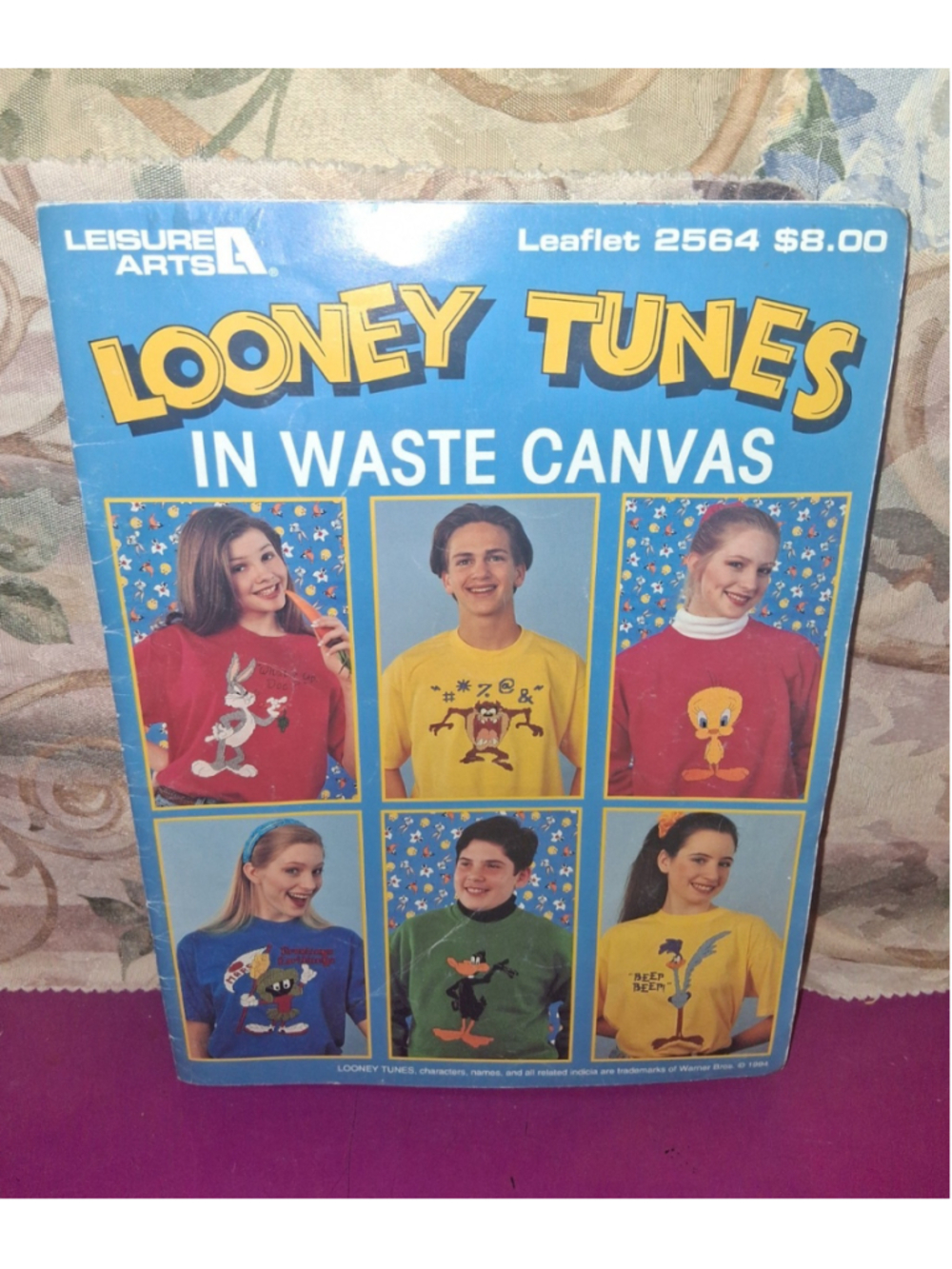 Leisure Arts Looney Tunes in Waste Canvas Needlework Leaflet Pattern 2564